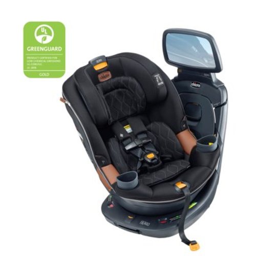 Chicco Fit360® Zip ClearTex® Rotating Convertible Car Seat with Fit360® Mirror for Infants and Toddlers - Black (Black)