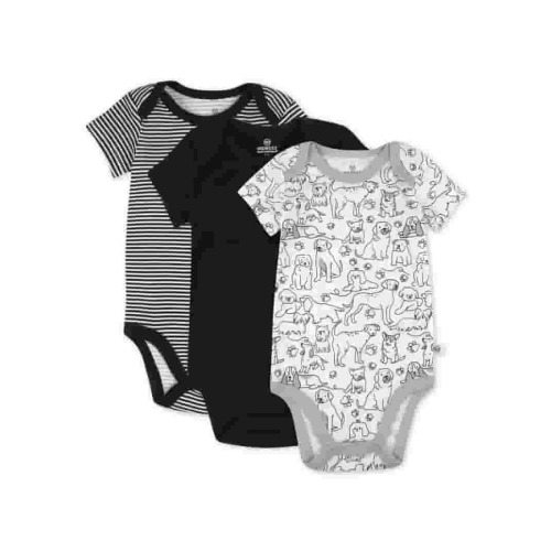 Honest Baby Clothing Organic Cotton Boy/Girl Short Sleeve Bodysuit Set, Newborn to 24M