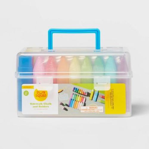 Sidewalk Chalk Bucket 45 Pc With 4 Holders - Sun Squad™