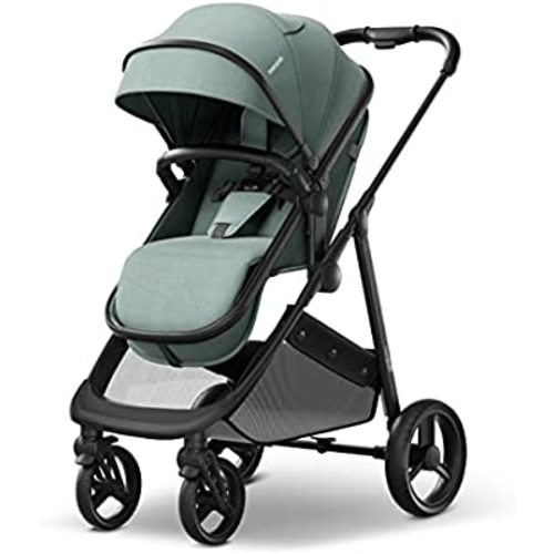 Mompush Wiz 2-in-1 Baby Stroller with Bassinet Mode - Foldable Infant Stroller to Explore More as a Family - Toddler Stroller with Reversible Stroller Seat - Travel System Compatible