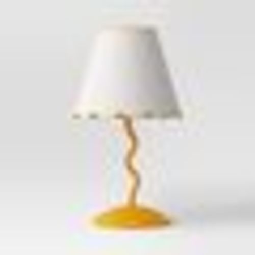 Wave Squiggle Novelty Table Lamp Mustard - Room Essentials™
