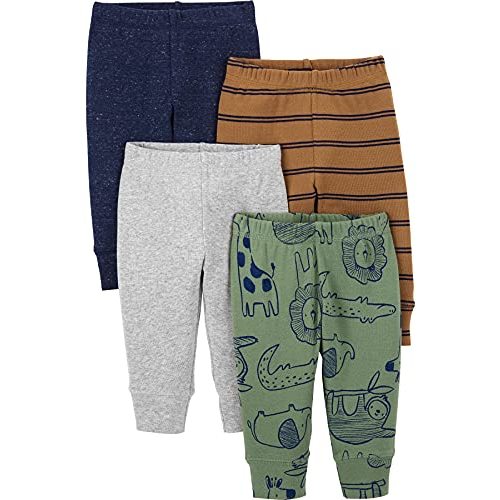 Simple Joys by Carter's Unisex Babies' Cotton Pants, Pack of 4