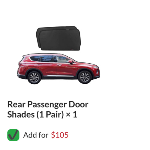 Hyundai Santa Fe 4th Gen Car Window Sun Shades (TM; 2018-2023) – Snap Shades