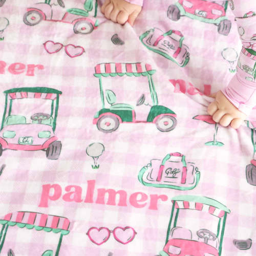 Birdie Babes Personalized Kids Blanket | Pink