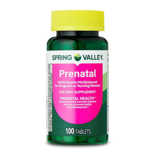 Spring Valley Prenatal Multivitamin/Multimineral for Pregnant and Nursing Women Dietary Supplement Tablets, 100 Count HSA/FSA Eligible