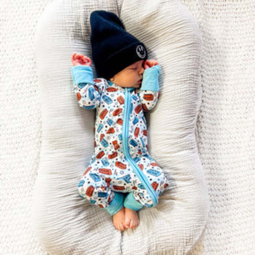 Lego Bamboo Double Zip Romper – millie + roo