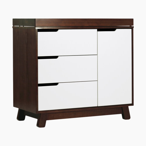 babyletto Hudson 3-Drawer Changer Dresser - Espresso/White
