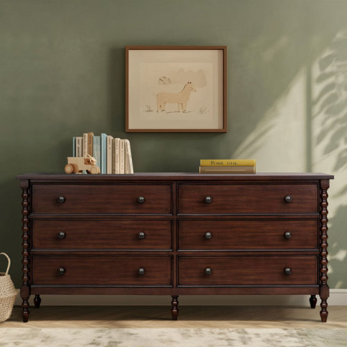 Madison Park Signature Beckett 6-Drawer Wood Large Dresser & Reviews | Wayfair