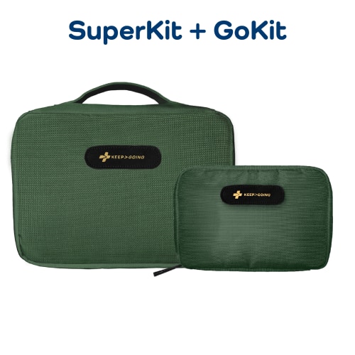 Hunter Green First Aid Kit Bundle (SuperKit + GoKit)
