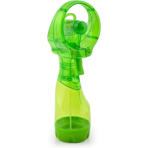 O2COOL Deluxe Handheld Battery Powered Water Misting Fan (Green)
