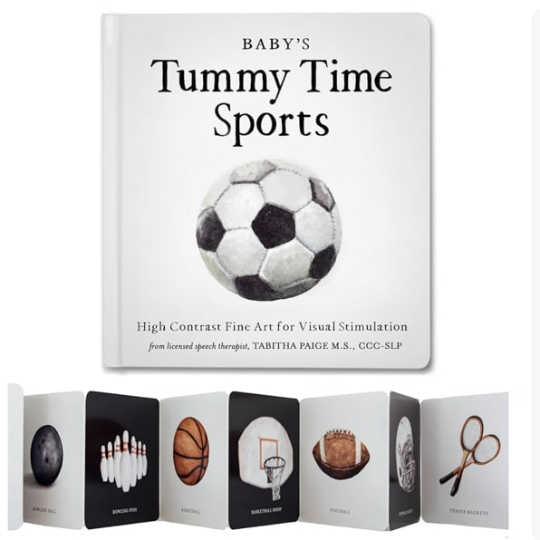 Baby's Tummy Time Sports: High-Contrast Fine Art for Visual Stimulation (Tabitha Paige Children's Book Series)