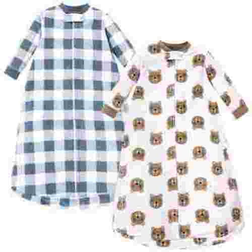 Hudson Baby Infant Boy Long-Sleeve Fleece Sleeping Bag, Little Bear, 0-9 Months