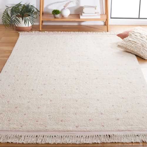 Dakota Fields Kawamoto Hand Woven Cotton Machine Washable Polka Dots Rug & Reviews | Wayfair