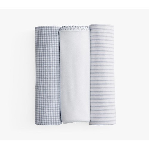 Gingham Flannel Swaddle Set | Pottery Barn Kids