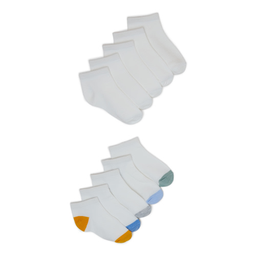 Wonder Nation Baby Low Cut Socks, 10 Pack, 0M- 5T