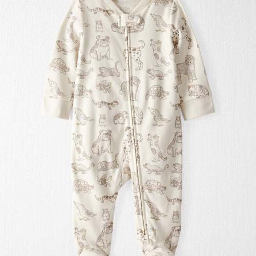 Animal Print Baby Organic Cotton Animal-Print Sleeper | Carter’s Oshkosh Canada