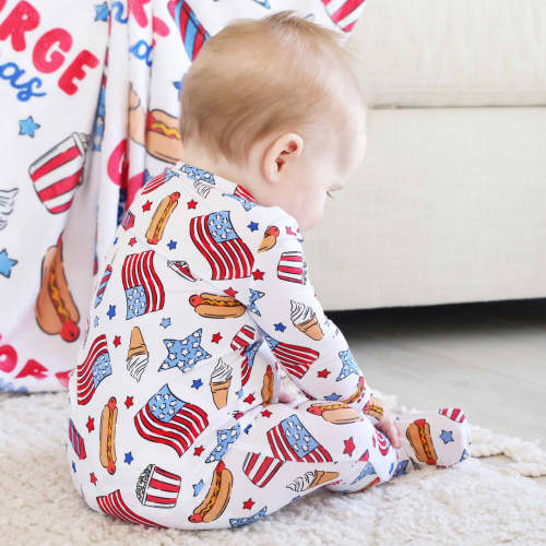 Party in the USA Zipper Footie | Fireworks