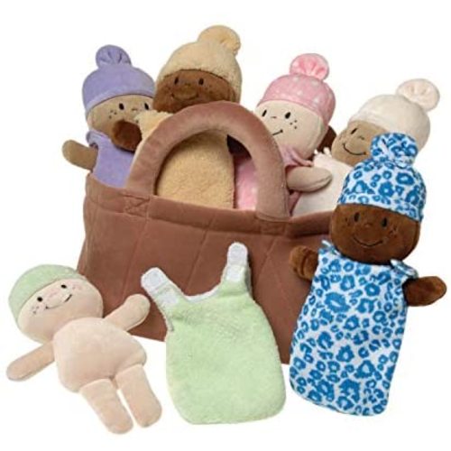 Basket of Babies Creative Minds Plush Dolls, Soft Baby Dolls Set, 6 Piece Set for All Ages