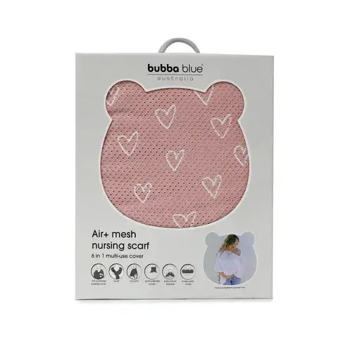 Bubba Blue Nordic Nursing Scarf Berry Hearts | Baby Bunting AU