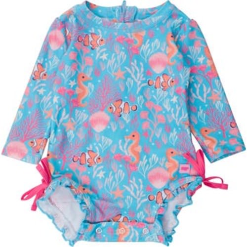 Baby Girls Long Sleeve UPF50+ One Piece Rash Guard, 6-12M