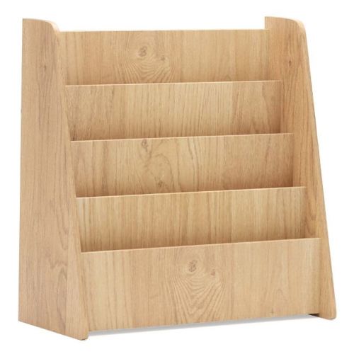 Costway 4-tier Kids Wooden Bookshelf Toddlers Book Rack with Deep Shelves Natural