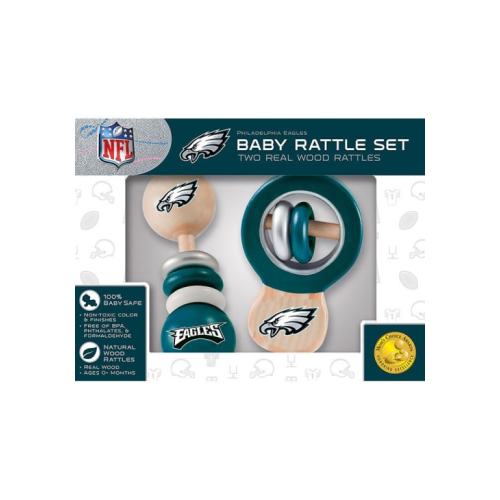 Philadelphia Eagles Wood Baby Rattle - GREEN