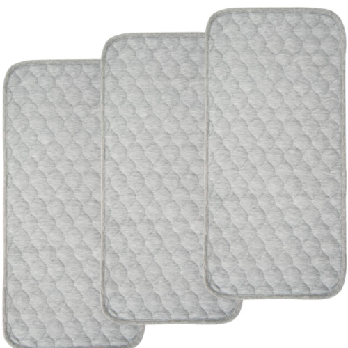 BlueSnail Quilted Thicker Waterproof Changing Pad Liners 3 Count(Gray 13” x 27”)