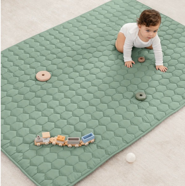 Play Mat with Non-Slip Bottom in Fern – Comfy Cubs