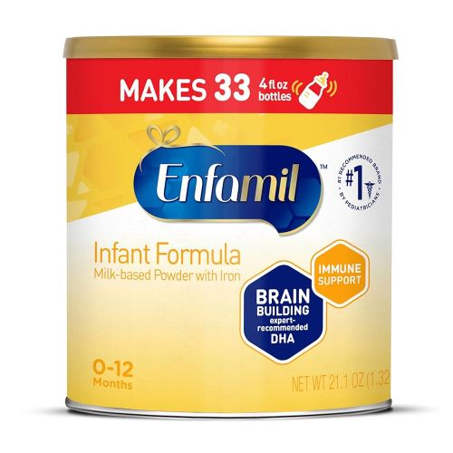Enfamil Infant Formula, Milk-based Baby Formula with Iron, Omega-3 DHA & Choline, Powder Can, 21.1 Oz