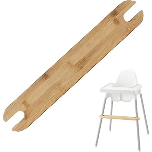 Yeah Baby Goods Adjustable IKEA High Chair Footrest (Bamboo) - Attachable IKEA Antilop Highchair Footrest for Safer Mealtimes