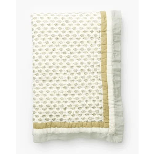 Dulcie Block Print Kids Crib Quilt
