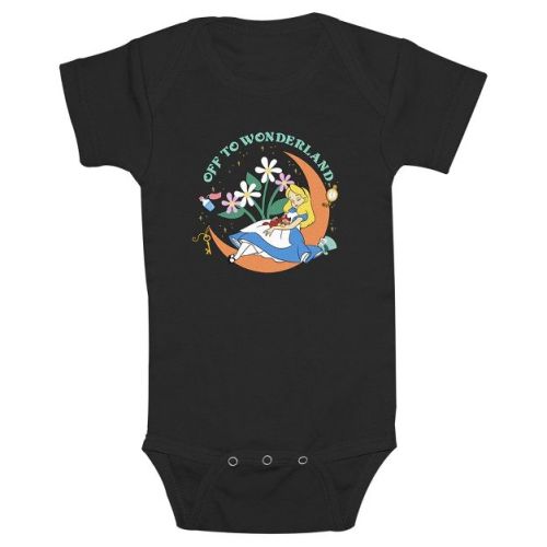 Infant's Alice in Wonderland Off Night Bodysuit - Black - 12 Months