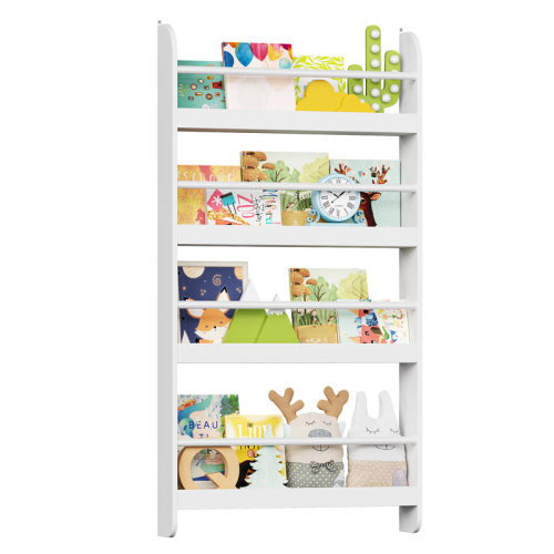 Mack & Milo™ Albertson 43.7'' H X 22.8'' W Kids Floating Bookshelf, Nursery Bookshelf for Toddler Room & Reviews | Wayfair