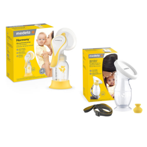Medela Manual Breast Pump Set - Perfect Pair Bundle, Includes Harmony Manual Breast Pump & Silicone Breastmilk Collector