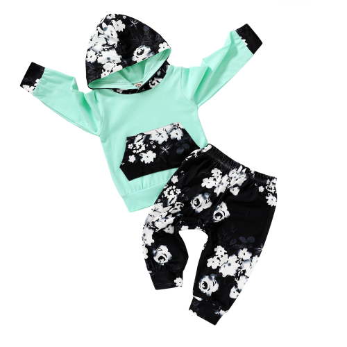 Tiny Cutey Toddler Baby Boy Girl Hoodie Sweatshirt Outfits Winter Long Sleeve Top Pants Clothes Set for 0-6 Months
