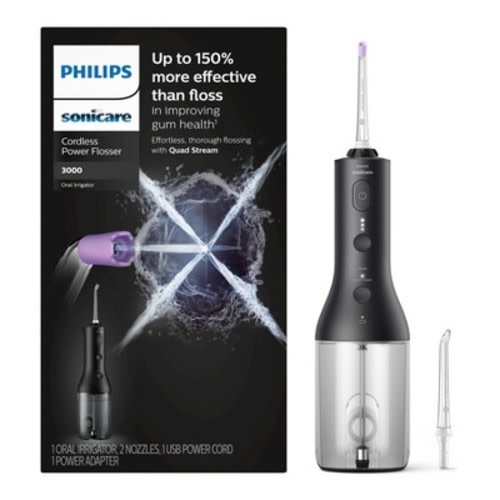 Philips Sonicare Power Flosser 3000 Cordless - HX3826/23 - Black