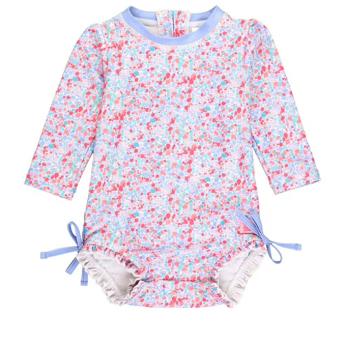 Long Sleeve One Piece Rash Guard | RuffleButts & RuggedButts