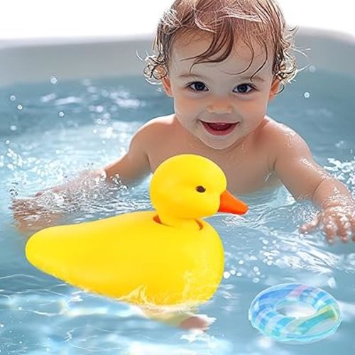 Duck Bathtub & Pool Toys - Realistic Walking Duck | Waterproof Baby Bath Toys, Gift for Toddler Boys & Girls