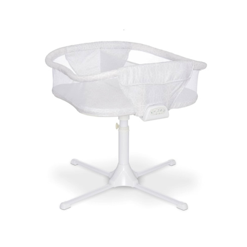 HALO BassiNest Twin Sleeper, Bedside Double Bassinet, Adjustable, Soothing Center with, Vibration, Soothing Sounds and Lullabies – Premiere Series, Sand Circle