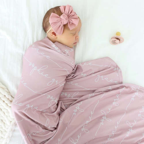 Personalized Baby Name Swaddle Blanket