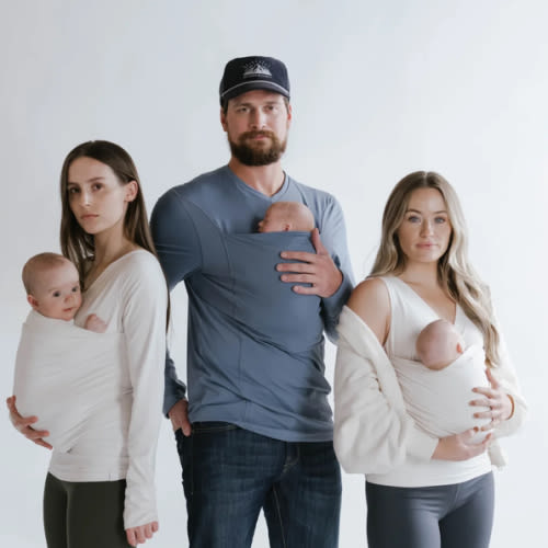 Lalabu Dad Shirt | Original Babywearing T-Shirt with Kangaroo Pouch | Baby Wrap Carrier for Newborns & Infants | Baby Wrap Carrier for Newborns | Essential for new Dads