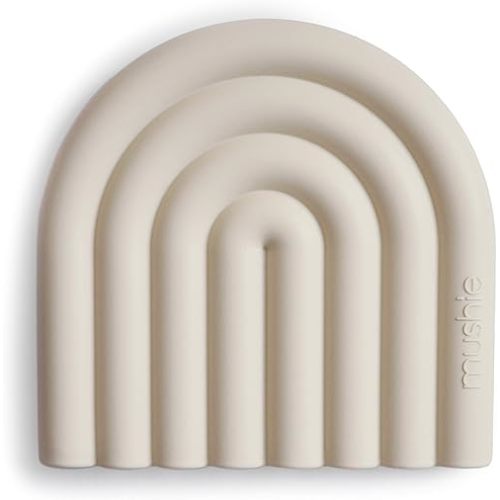 mushie Silicone Baby Teether Toy | Rainbow (Shifting Sand)