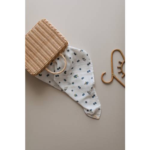 Blueberry Muslin Swaddle, Soft Muslin Blanket, Blueberry Swaddle, Naturel Colour Muslin Swaddle, Baby Organic Muslin Blanket