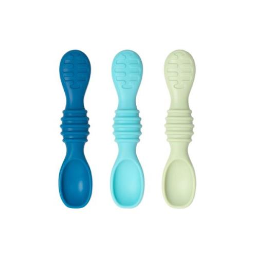 2-in-1 Silicone Baby Spoons For Self-Feeding 3 months up | Bumkins Baby
