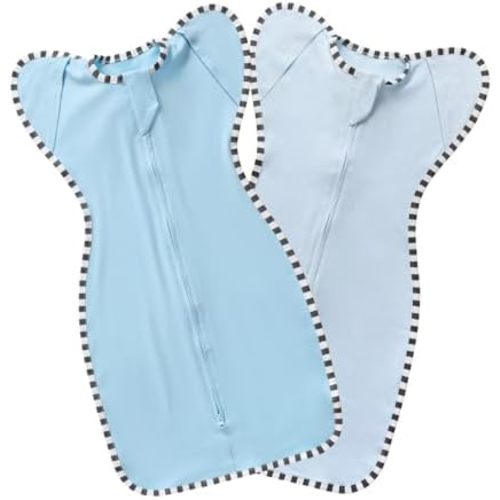 Baby Swaddle Blanket for Newborns and Infants,2-Piece Set Infant Pajamas,Bidirectional Zipper,Easy to Put On and Take Off