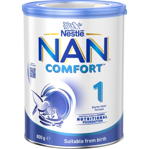 Buy Nestle NAN COMFORT 1 Starter Baby Infant Formula Powder, From Birth – 800g Online at Chemist Warehouse®