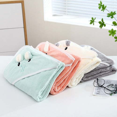 Amdohai Cartoon Hooded Baby Towel Ultra Soft Baby Bath Towel with Cute Hood for Babies