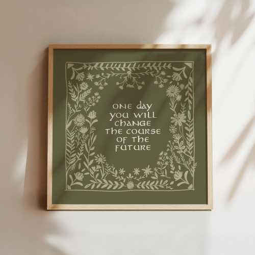 Even the Smallest Person Quote, Lord of the Rings Nursery, Change the Future Inspirational Décor, Forest Green Wall Art, LOTR