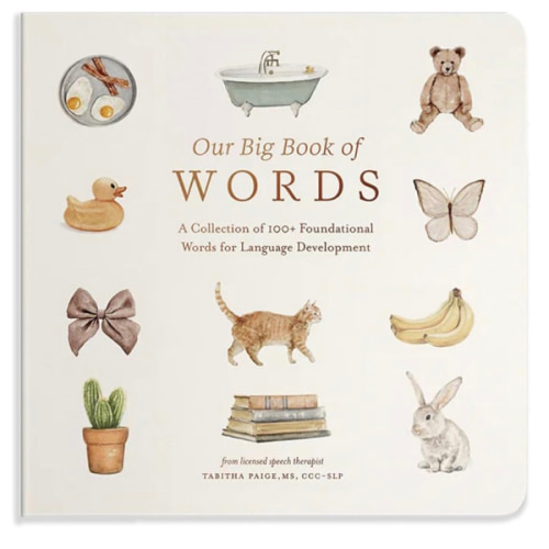 Our Big Book of First Words: A Collection of 100+ Foundational Words for Language Development (Tabitha Paige Children's Book Series)
