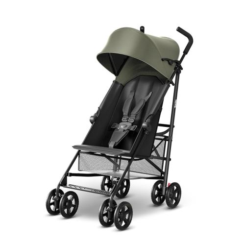 MAMA & BABY Trek Lite Umbrella Stroller - Compact Fold, Multi-Position Recline, Travel Stroller with Carry Strap, Large Storage and Cup Holder